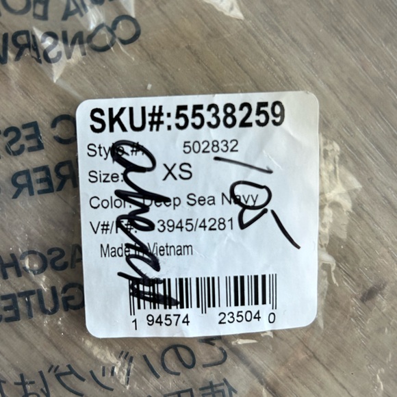 Lands End Down Coat Max 600 Long Maxi XS Navy $300 - Picture 10 of 12